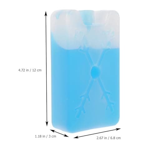 4pcs Cool Ice Box Reusable Ice Pack for Food Storage, Blue Rubber — view 2