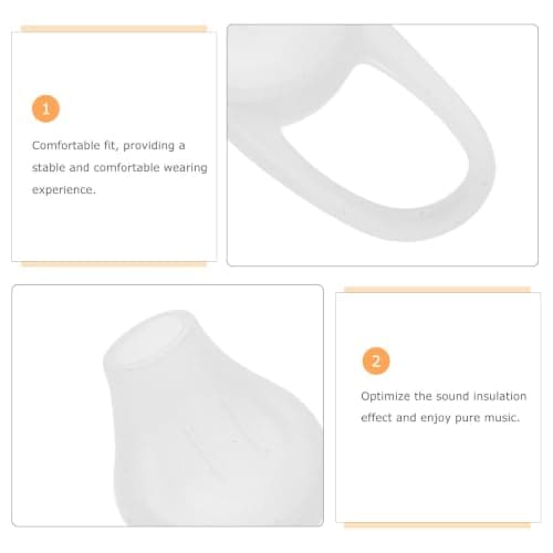 USHOBE 50pcs Replacement Earbud Tips Soft Plastic for Wireless Earbuds — view 3