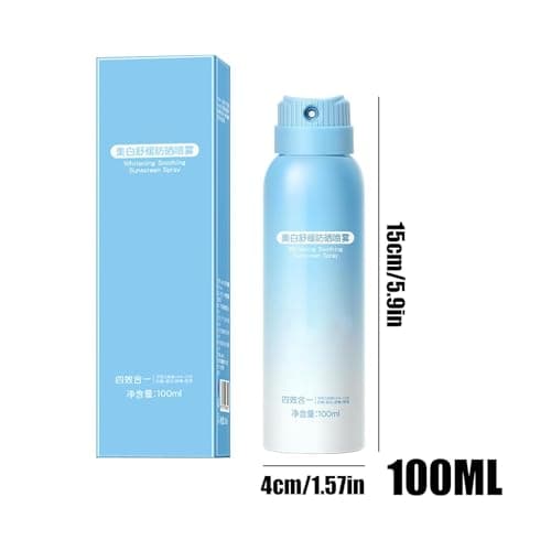 Body Face Sunscreen Mist, Spf 50+ Waterproof Sunscreen Spray, 100ml Lightweight Brightening Sun Protection Spray for Outdoor Sports Beach Hiking Climbing Travel Vacation Daily Use — view 6