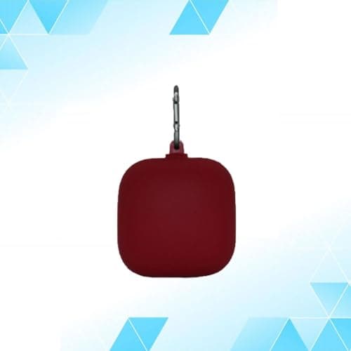 COHEALI Wireless Wireless Audio Headset Protection Box Silicone Earphone Cover with Metal Buckle Compatible Headset Protective Case Burgundy for Travel and Sports Use — view 6