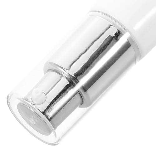 MAGICLULU White 35g Cosmetic Refillable Lotion Bottle with Silver Vacuum Aluminum Pump Head, Travel Size Squeeze Tube for Toiletries Storage and Makeup Cream Dispensing — view 3