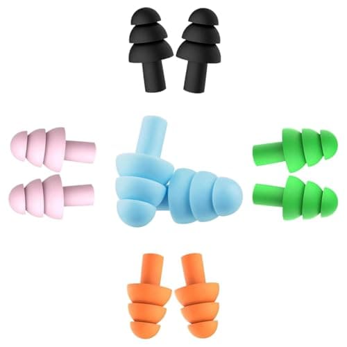 VATI Ear Plugs for Sleep,5PCS Silicone Noise Cancelling Earplugs for Travel