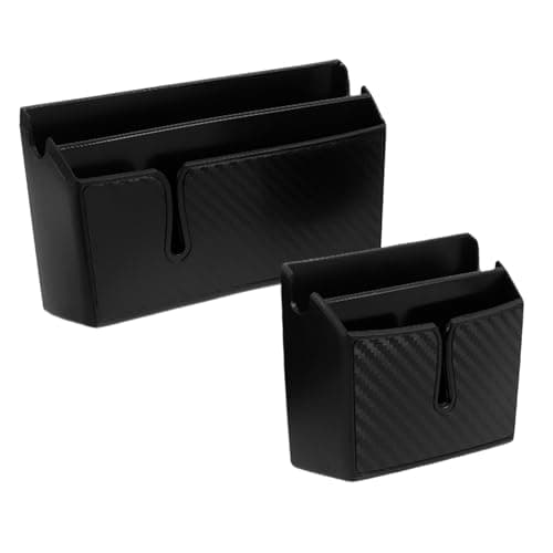 2 Pcs Car Dashboard Organizer Pvc Storage Box for Cards and Accessories