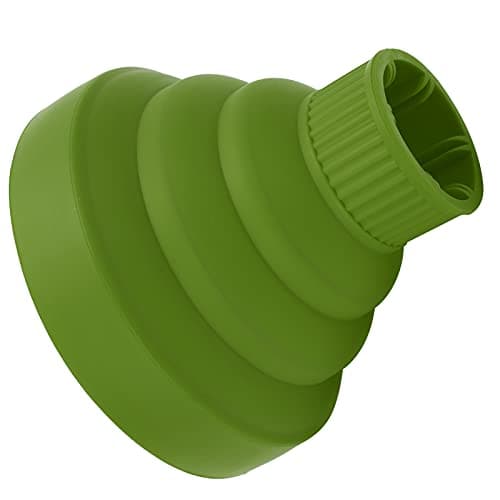 LUCKDANO Curl Adapter for Universal Collapsible Hair Dryer Diffuser | Travel-Friendly Folding Design | Advanced Silicone Material for Even Heat Distribution | Compatible with 1.6-2in Hair (Green) — view 4