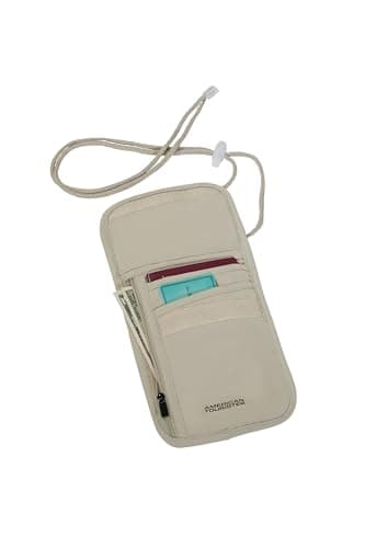 American Tourister – RFID Neck Pouch for Women and Men, Safe & Compact, Travel Neck Pouch for Cash, Cards, Tickets & Passport, Sand — view 4