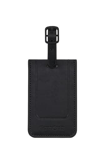 Samsonite TA Revolution - Luggage Tag Set (2 Pieces), Luggage Tags for suitcases and Bags, with Adjustable Strap, Address Card, Privacy Flap, Black — view 2