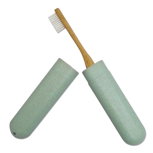 Dental Aesthetics Wheat Straw Toothbrush Travel Case x 1 (Green) — view 2