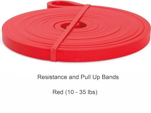Sixstore Pull Up Bands & Resistance Bands, Rubber Heavy Duty Loop Band for Men & Women, Build Fit Power & Muscle, Training, Fitness Assist Pull Ups, Gym Exercise Red — view 3