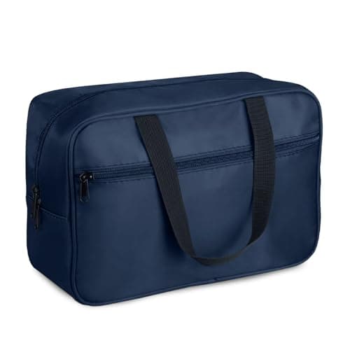 FITDON Full Size Toiletry Bag Large Travel Wash Bag, Portable Makeup Bag Organizer Shaving Gym Shower Bathroom Bag, Blue