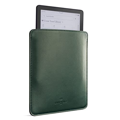 Comfyable E-Reader Sleeve Precisely Compatible for 7 Inch Kindle Paperwhite Colorsoft Edition, 6.8 Inch Kindle Paperwhite 5 (11th Generation 2021), PU Faux Leather Protective Pouch Case, Green — view 3