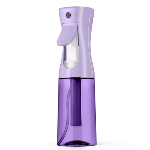 Alaoo Hairdresser Spray Bottles, 200ML Multifunctional Continuous Spray Bottle with Fine Mist, Refillable Spray Container for Travel for Hairstyling, Skincare, Pet Grooming, Transparent Color Purple