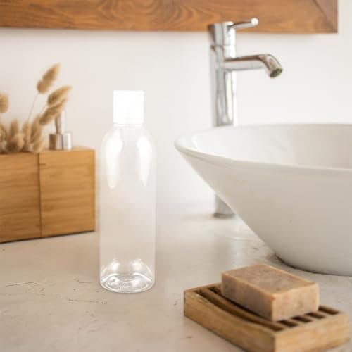 250ml Travel Shampoo and Lotion Bottles with Press Caps, 6 Pack — view 5