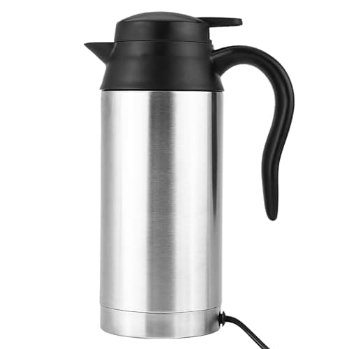 Bonbela Electric travel kettle with 12V car power adapter and 750ml