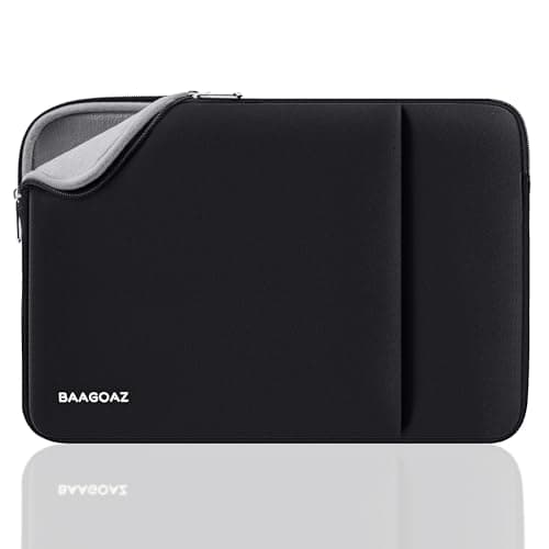 BAAGOAZ Laptop Case 14 Inch Protective Sleeve with Front Pocket, Black