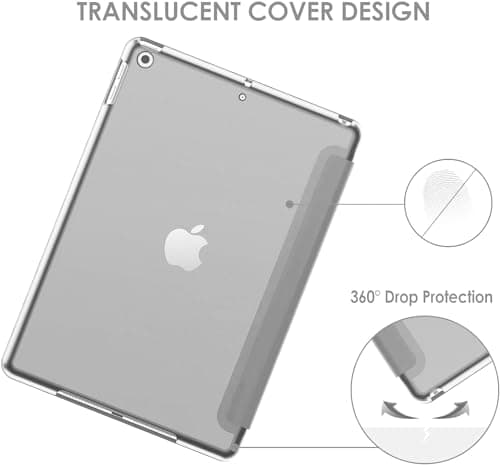 For Apple iPad 10.2 inch 9th/ 8th/ 7th Generation, Smart Magnetic Stand Case, Leather Cover with Magnetic Closure, Anti-Scratch and Lightweight Case (2021/2020/2019) (Grey) — view 5