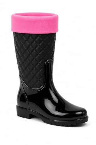 Womens Fleece Welly Socks Thermal Wellington Boot Liners Size 4-7 (Pink)