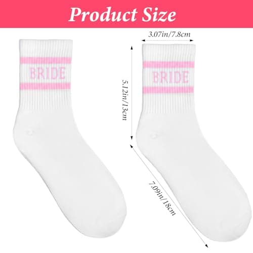 Mabor Bride Socks for Women, Something Pink Gift for Wedding — view 4