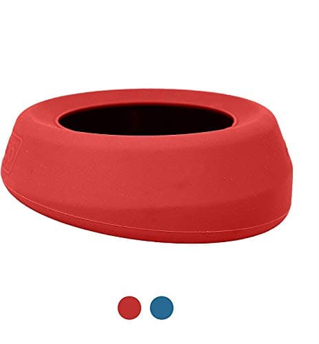Kurgo Splash Free Wander Dog Water Bowl, 710ml, Chili Red