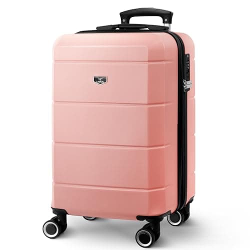 LUGG 20-Inch Jetset Lightweight Cabin Suitcase, ABS Hard Shell, Water-Resistant Carry-On Luggage, TSA-Approved Lock, 4 Spinner Wheels, 3-Step Telescopic Handle, EasyJet Overhead, 55 x 35 x 23 cm
