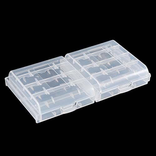 Aritynu Battery case for AA AAA batteries, 10 pack clear plastic holder for — view 3