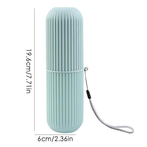 Travel Toothbrush Storage - PP Portable Wash Cup Organizer Large Capacity, Multifunction Hygiene Carry Case Container, Compact Personal Care Packing Solution, Split Design Case with Separate Dry Wet S — view 5
