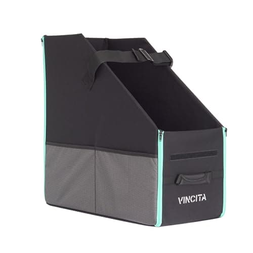 Vincita Keeper Box 2.0 for Folding Bicycle - Folding Bike Storage Solution - Suitable For Bike - Keep The Bike Vertical In The Car Trunk To Save Space (Black with Green zipper 2.0, For Brompton Bike)