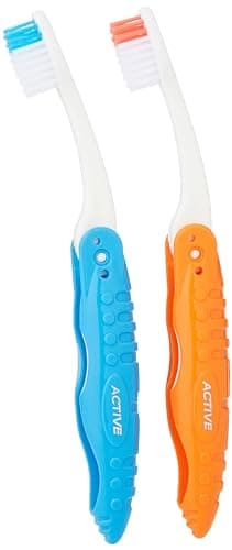 Beauty Formulas Active Oral Care Voyager Folding Travel Toothbrush 2-Pieces, Assorted, Random