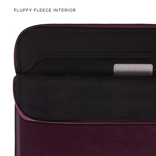 Comfyable Slim Laptop Sleeve 15 Inch Snugly Compatible with MacBook Air 15-in M5 2026 A3448 M4 A3241 M3 A3114 M2 A2941, PU Leather Bag Waterproof Cover Notebook Computer Case for Mac — view 2