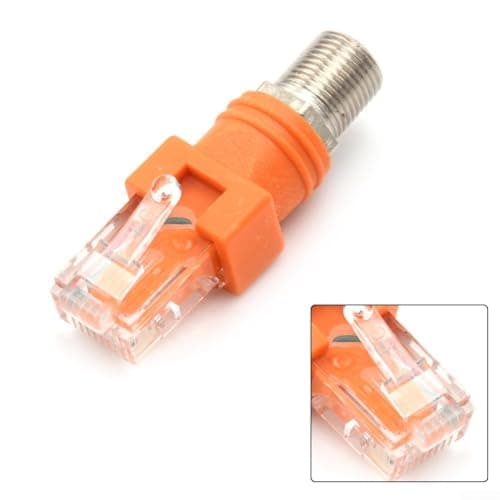 YobiLife Female to Male Converter Adapter Coaxial Coupler Adapter Coaxial Straight Connector F-RJ45 Pluggable Wire Connector for Electrical Line Finder — view 6