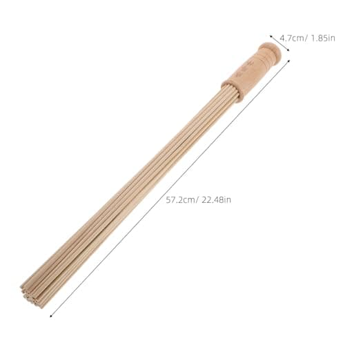 IFANLANDOR Wood Stick Fitness Bamboo Massage Hammer Tool for Travel and Fitness, Handheld Body Massage Stick with Handle for Tension Relief — view 2