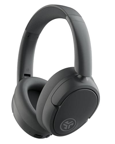 JLab JBuds LUX ANC Active Noise Cancelling Headphones - Wireless Over Ear Headphones with Microphone, 70+ H Playtime Foldable Bluetooth Earphones with Multipoint & Customisable Sound, Graphite