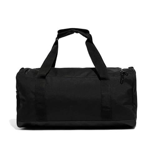 adidas Unisex Essentials Linear Duffel Bag Duffel Bag, Black/Black/White, S — view 2
