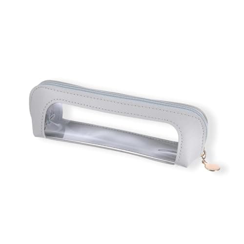 Targonix Silver Clear Makeup Bag Transparent PVC Travel Makeup Pouch, Waterproof Small Make Up Bag for Brushes, Stationery and Cosmetics, Portable Cosmetic Bag for Women and Students
