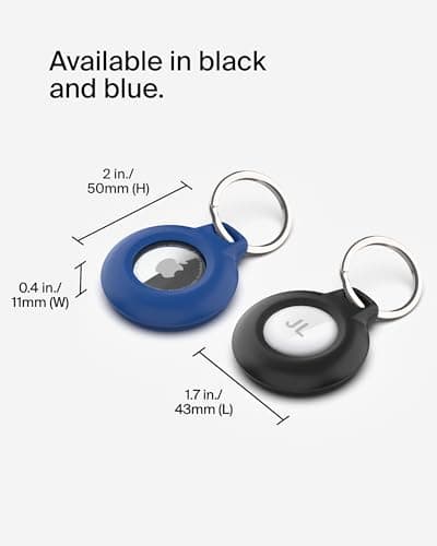 Belkin Waterproof Apple AirTag Secure Holder with Key Ring, Durable Scratch-Resistant AirTag Case, Protective AirTag Keychain Accessory for Keys, Pets, Luggage, Backpacks, and More - Black (1-pack) — view 5