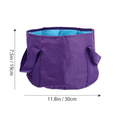 Foldable Foot Soak Bucket 15l Oxford Cloth Peva Portable Handles — view 2