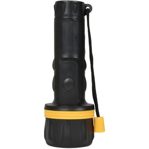 Mercury Heavy Duty LED Rubber Torch Durable Handheld Torch with Wide-Angle LEDs, Anti-Roll Grip, Splash Resistant, Portable and Ideal for Camping, Outdoor, Work and Emergencies 2 x D Batteries — view 4