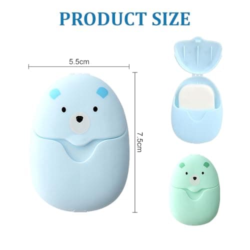 WOLMIK 2 Boxes (100 Pcs) Travel Soap Sheets Portable Soap Flakes Box Backpacking Essentials Disposable Travel Wash Hand Foaming Soap On The Go Camping Accessories Hiking Cleaning Products — view 2