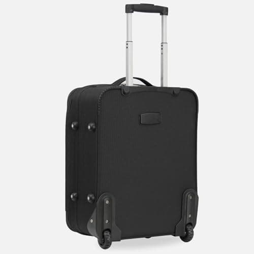 ARIANA® Lightweight Hand Luggage Cabin Size Trolley Suitcase Easyjet Underseat Cabin Carry On Travel Bag 45x36x20cm (Black) — view 2
