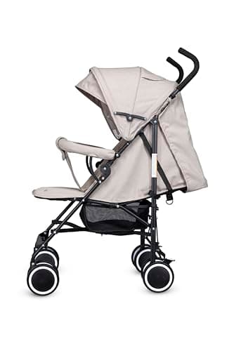 Lightweight Travel Stroller, Compact & Foldable, Bambico 5-Point Harness Pushchair - Buggy (Beige) — view 2