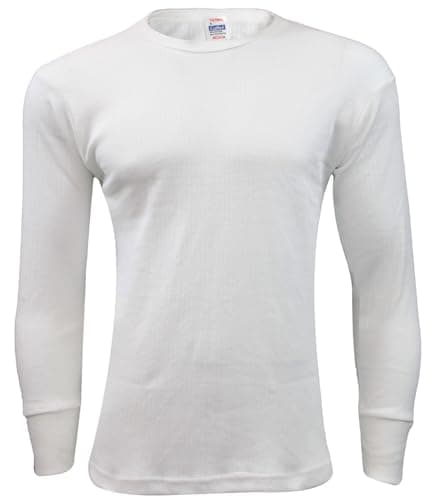 reshmena® Men's Thermal Underwear Sets Tops & Bottoms Full Sleeve Top Vest & Long Johns Trousers Thermals Winter Men Base Layer Top Full Sleeve White, L