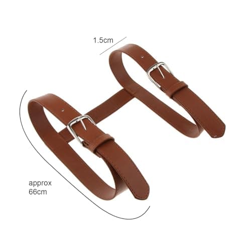 ulafbwur Blanket Belt Carry Strap Elastic Adjustable Faux Leather Handle Wide Application Blanket Carry Strap for Home Blanket Belt Rug Carrier — view 5