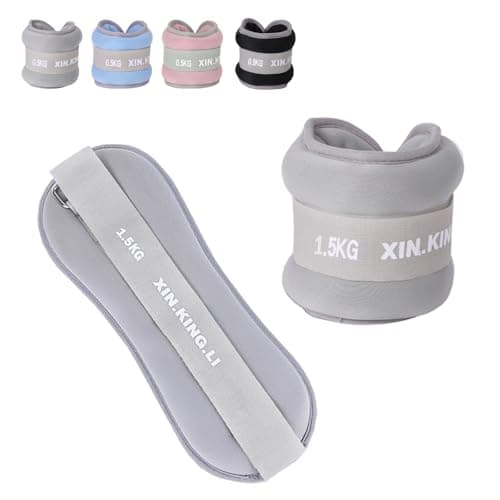 Ankle Weights 0.5kg-2kg Adjustable Neoprene Pair for Women Men