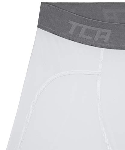 TCA Men's Pro Performance Compression Base Layer Thermal Under Shorts - Pro White, L Men — view 3