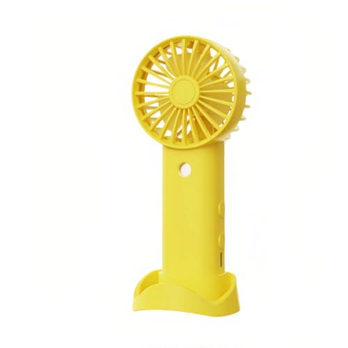 Misting Fan Mini Handheld Fans with 3 Speeds USB Rechargeable Portable Fans Lightweight Pocket-Size Cooling Desk Fan for Travel Kids Women Summer Gift for School Office Outdoor Camping (Yellow)