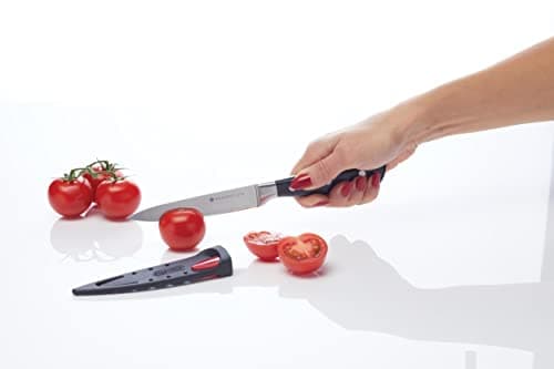 MasterClass Utility Knife, Edgekeeper Small Kitchen Knife Stainless Steel Self-Sharpening, 11.5cm (4.5"), Clam Packed, Black — view 3