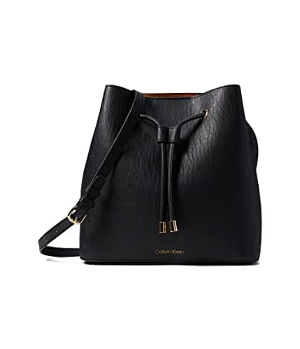 Calvin Klein Women's Gabrianna Novelty Bucket Shoulder Bag, Black, One Size