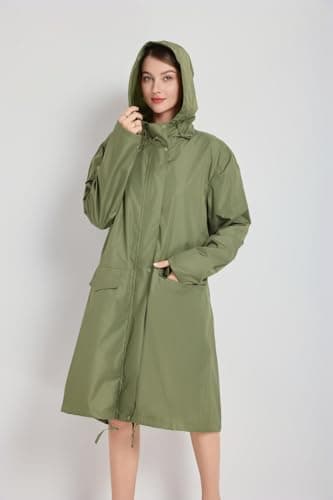 LivelyTrends Waterproof Rain Poncho with Sleeves for Men & Women – Lightweight Reusable Hooded Raincoat, Polyester Rain Jacket for Festivals, Travel, Camping, Hiking & Outdoor Activities — view 2