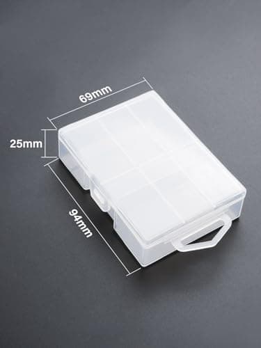 PNGKNYOCN AAA Battery Storage Case,Transparent Plastic Battery Case That Holds 24 AAA Batteries It features a hanging tab for wall mounting or storage in drawers for Travel and Home Use（2 Pack） — view 4