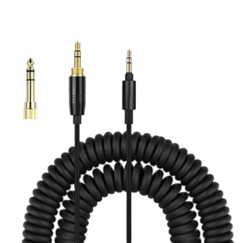Tsophreniq Curled Sound ASSISTANT Cable for 1000XM5 Headphones Permanent PVC Substance Tall Loyalty Sound Twist Complimentary Spring Headphone Wire