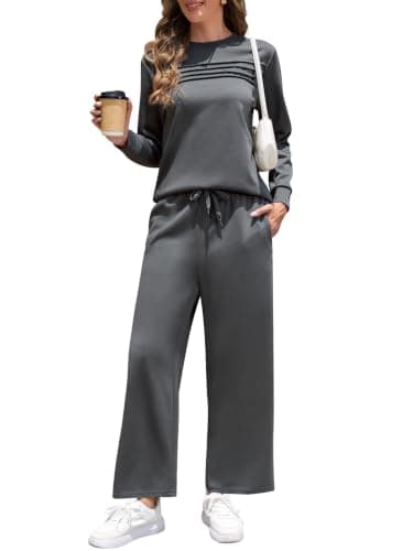 YloveM Womens Lounge Set 2 Piece Co Ord Outfit Ladies Tracksuit Sets